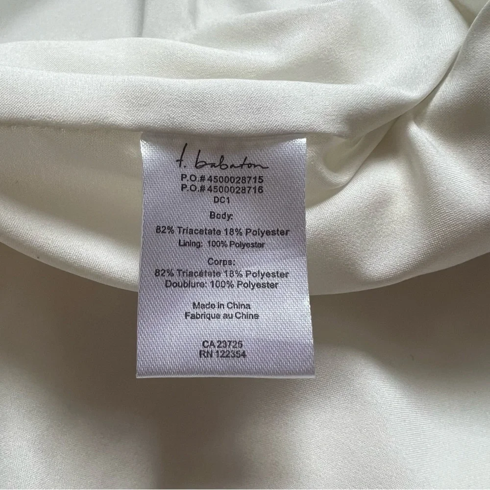 Aritzia Babaton Blouson Bomber Crepe Zip Up Jacket Black White - Size S - Picture 12 of 15